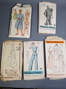 vintage 5 Nightwear Sewing Patterns joblot by Simplicity and Weldon - Picture 1 of 2