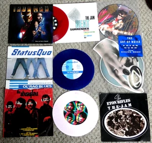 7 Singles/Picture Discs/Coloured Vinyl, 7", The Jam, Iron Man, Stranglers, Quo - Picture 1 of 1