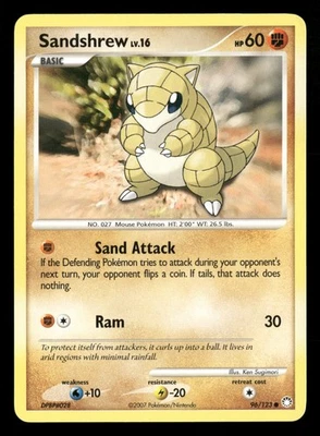 Sandshrew - 96/123 - Common - Mysterious Treasures - Pokemon Card - LP - Image 1 of 2