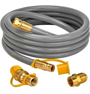 SUMNEW 12Ft 1/2 inch ID Natural Gas Hose with Quick Connect Fittings Assem... - Picture 1 of 8