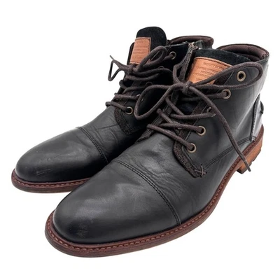 Botas Bull Boxer Holten Chukka Para Hombre Talla 11 Cuero Negro Cremallera Hechas en Portugal Foto 1 de 4