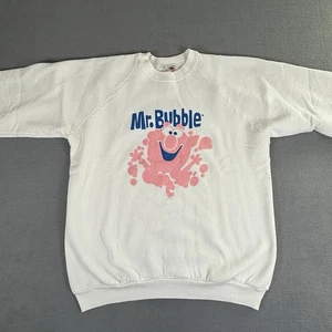 Vintage 1980’s Mr. Bubble Soap Promo Sweatshirt Cut Sleeves Stained XL - Picture 1 of 11