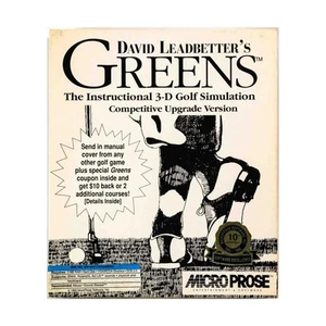 Microprose Computer Game David Leadbetter's Greens VG+/NM - Picture 1 of 2