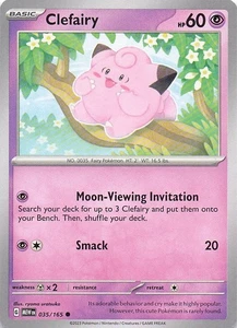 Clefairy Common Normal SV: escarlata y violeta 151 035/165 casi nuevo - Imagen 1 de 2