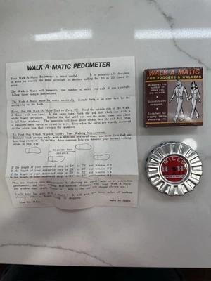 Podómetro Walk-A-Matic para corredores caminantes contador de millas original Caja e instrucciones Foto 1 de 4