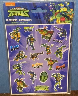 Rise Of The Teenage Mutant Ninja Turtles Stickers - 80 Decals Party Supplies NOS - Image 1 of 4