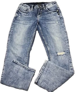 Silver Jeans Co Womens Elyse Capri W26/L22.5 Medium Wash Blue - Picture 1 of 11