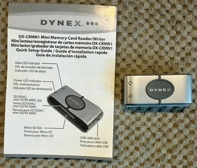 Dynex Mini Memory Card Reader/Writer Micro SD,Mini SD/RS-MMC USB Adapter - Image 1 of 4