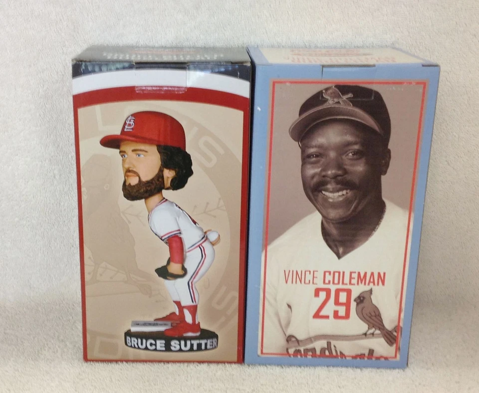 CONJUNTO de Bruce Sutter + Vince Coleman Cardenales de San Luis Bobble Bobblehead SGA Foto 1 de 1