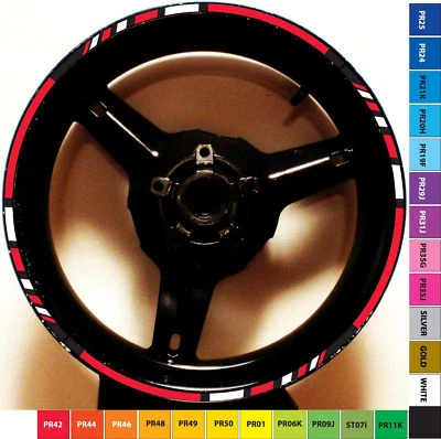 CGD GRAPHICS CUSTOM RIM STRIPE WHEEL DECAL TAPE STICKER SUZUKI GSR DRZ 400 SM 600 R 17 INCH