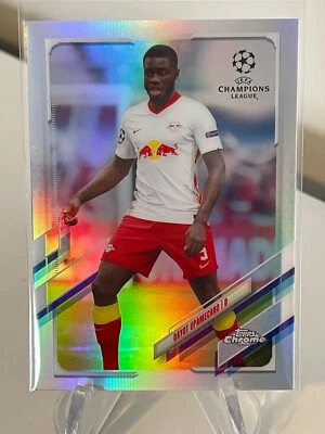 Dayot Upamecano REFRACTOR 2020-21 Topps Chrome UEFA UCL #48 Leipzig Prizm Silver - Image 1 of 2