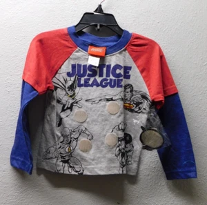 Camisa de manga larga para bebés de 12 meses de la Liga de la Justicia, parches extraíbles - Imagen 1 de 2