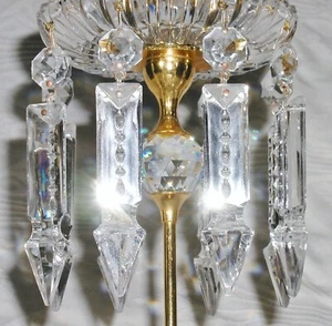 KRISTALL LUESTER PFEIL PRISMEN BLEIKRISTALL ANTIK GLAS BEHANG KRONLEUCHTER C - Bild 1 von 24
