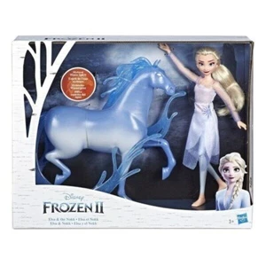 Confezione Disney Frozen 2 Elsa Bambola e Cavallo Nokk Capelli Lunghi Regalo Bambini - Foto 1 di 7
