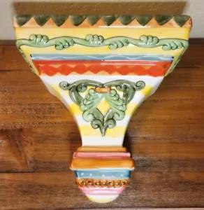 Aplique de pared de cerámica estilo Talavera vintage - Imagen 1 de 6