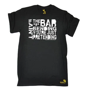 CAMISETA If The Bar Aint Bending Youre Just Pretending Entrenamiento Gimnasio regalo de cumpleaños - Imagen 1 de 9