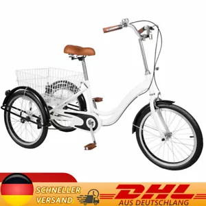 20 Zoll Faltbar Dreirad für Erwachsene 3 Rad Fahrrad Trike Tricycle DE - Bild 1 von 24