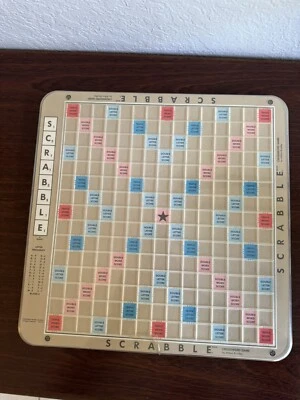 VINTAGE SCRABBLE DELUXE EDITION #71 - REVOLVING BOARD, RACKS, PEGS, TILES - Image 1 of 2