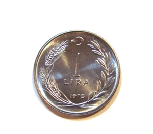 Turkey 1975 1 Lira unc Coin - Picture 1 of 5