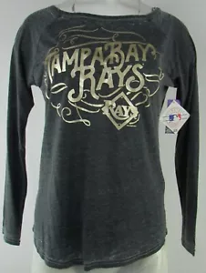 T-shirt donna Tampa Bay Rays MLB Touch grigia manica lunga - Foto 1 di 7