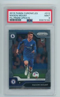 2019 Panini Chronicles Mason Mount RC Prizm Update #312 PSA 9 Mint Chelsea FC - Image 1 of 2