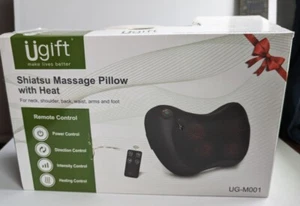 Ugift UG-M001 Black Corded Electric Shiatsu Massage Pillow With Heat NEW in box - Picture 1 of 10
