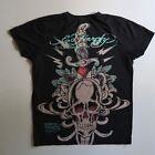Ed Hardy Christian Audigier T-Shirt Mens Large All Over Print Graphic Tee AOP L