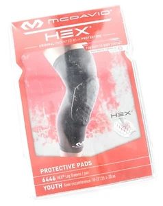 McDavid 6446Y Schutzpolster Hex Leg Sleeves Paar Jugend schwarz - Bild 1 von 2