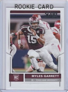 MYLES GARRETT ROOKIE CARD 2017 Score Football TEXAS A&M Cleveland Browns RC - Picture 1 of 2