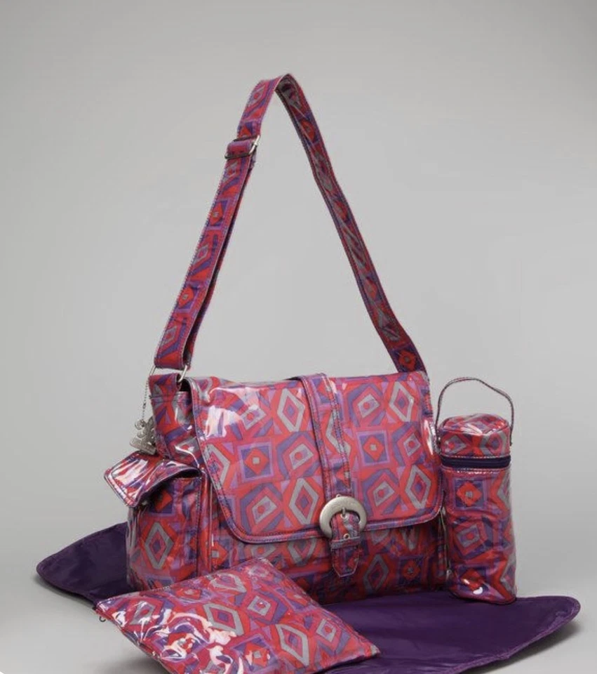 Kalencom Tic Toc Toe Laminated Buckle Diaper Bag Set - Image 1 of 1