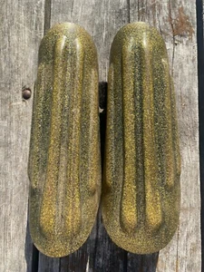Gebrauchte Gold Glitzer Davis Pro-Fit M Pferdeschiene/Sehnenstiefel hergestellt in den USA - Bild 1 von 6