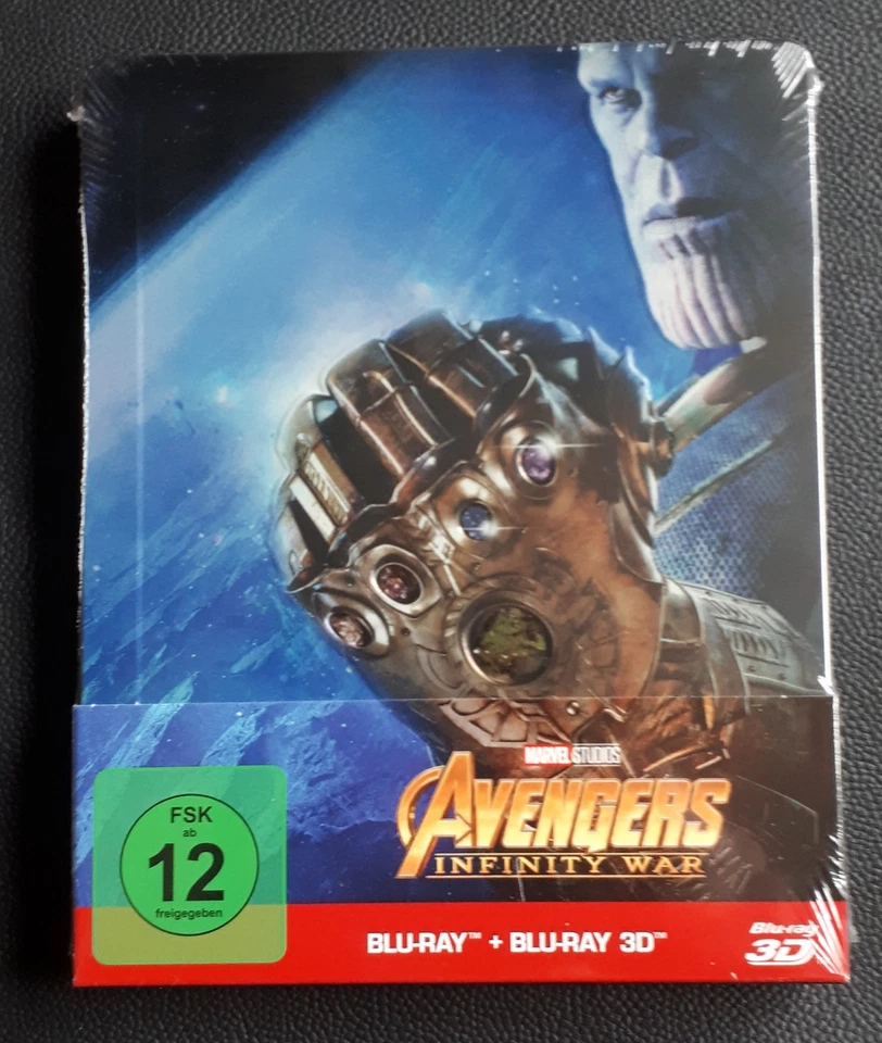 NEW - OVP - OoP - 3D BLU RAY LIMITED 2 DISC STEELBOOK - AVENGERS INFINITY WAR 3D - Bild 1 von 2