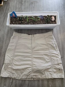 Columbia Sportswear Company Womens Hiking Fishing Tan Skort Size 12 - Picture 1 of 11