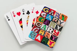 Personalisierte Spielkarten mit GARY in Buchstaben von Fotos von Schildern - Bild 1 von 1