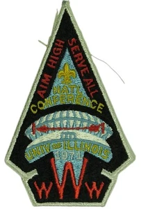 NOAC 1971 National OA Confernce Patch Univ. de Illinois WHT Bdr (LX101) - Imagen 1 de 2
