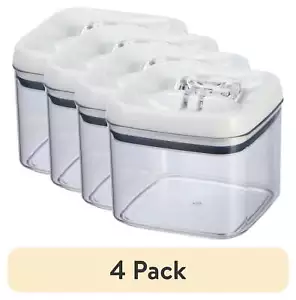 (4 pack) Canister - 6.2 Cup Square Food Storage Container - Picture 1 of 6