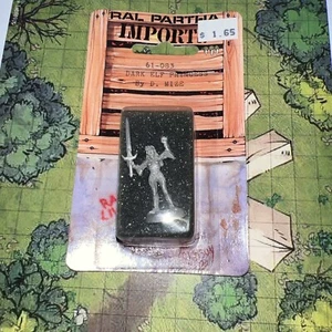 Vintage Ral Partha Imports 61-083 Dark Elf Princess In Package Miniature - Picture 1 of 4