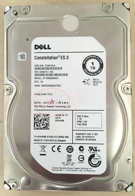 DELL 1T 3.5" SAS 6GB Server Hard Disk ST100NM0001 740YX - Image 1 of 2