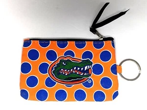 Florida Gators UF Keychain ID Wallet Zippered Coin Purse NCAA Football - Picture 1 of 5