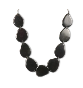 Collar Tagua NEGRO - hecho a mano por Green Living Tree(TM) - - Imagen 1 de 2