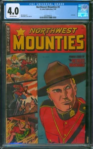 Northwest Mounties #4 (1949) ⭐ CGC 4.0 ⭐ MATT BAKER Golden Age St John Comic - Picture 1 of 2