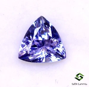6.50 mm Certified Natural Tanzanite Trillion Cut 0.86 Cts Faceted Loose Gemstone - Picture 1 of 5