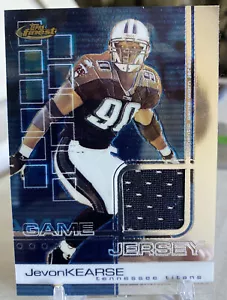 2002 Topps Finest Jevon Kearse #/999 Game Used Jersey Tennessee Titans Gators - Picture 1 of 2