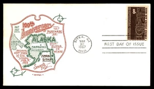Mayfairstamps US FDC 1967 Alaska Purchase 100 Years First Day Cover aau_12233 - Picture 1 of 2