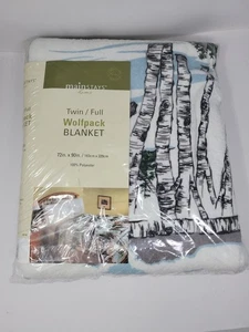 Mainstays Wolfpack Cheyenne Blanket Twin/Full 72”x90” NOS USA Vintage - Picture 1 of 6
