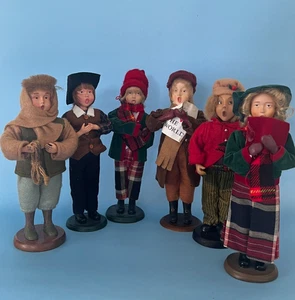 Christmas Caroler Figurine set of 6 Mounted 9” Vintage, Christmas Tree Shop - Picture 1 of 15