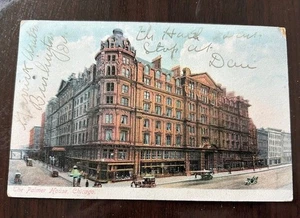 The Palmer House-Chicago 1907 postmarked card with Franklin Stamp - Picture 1 of 4