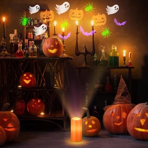 Halloween Projector Candle Ghost Projector Light Halloween Indoor Decoration Spo - Picture 1 of 11