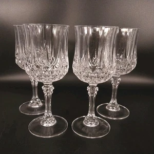 Set 4 Cristal D'Arques Durand Longchamp 7-1/4 Water Goblets Wine Crystal Glasses - Picture 1 of 17