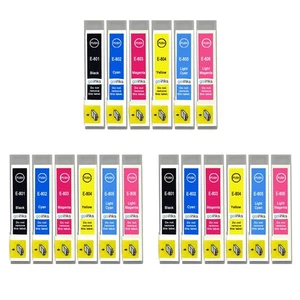 18 Ink Cartridges non-OEM to replace T0801 T0802 T0803 T0804 T0805 T0806 (T0807) - Picture 1 of 2
